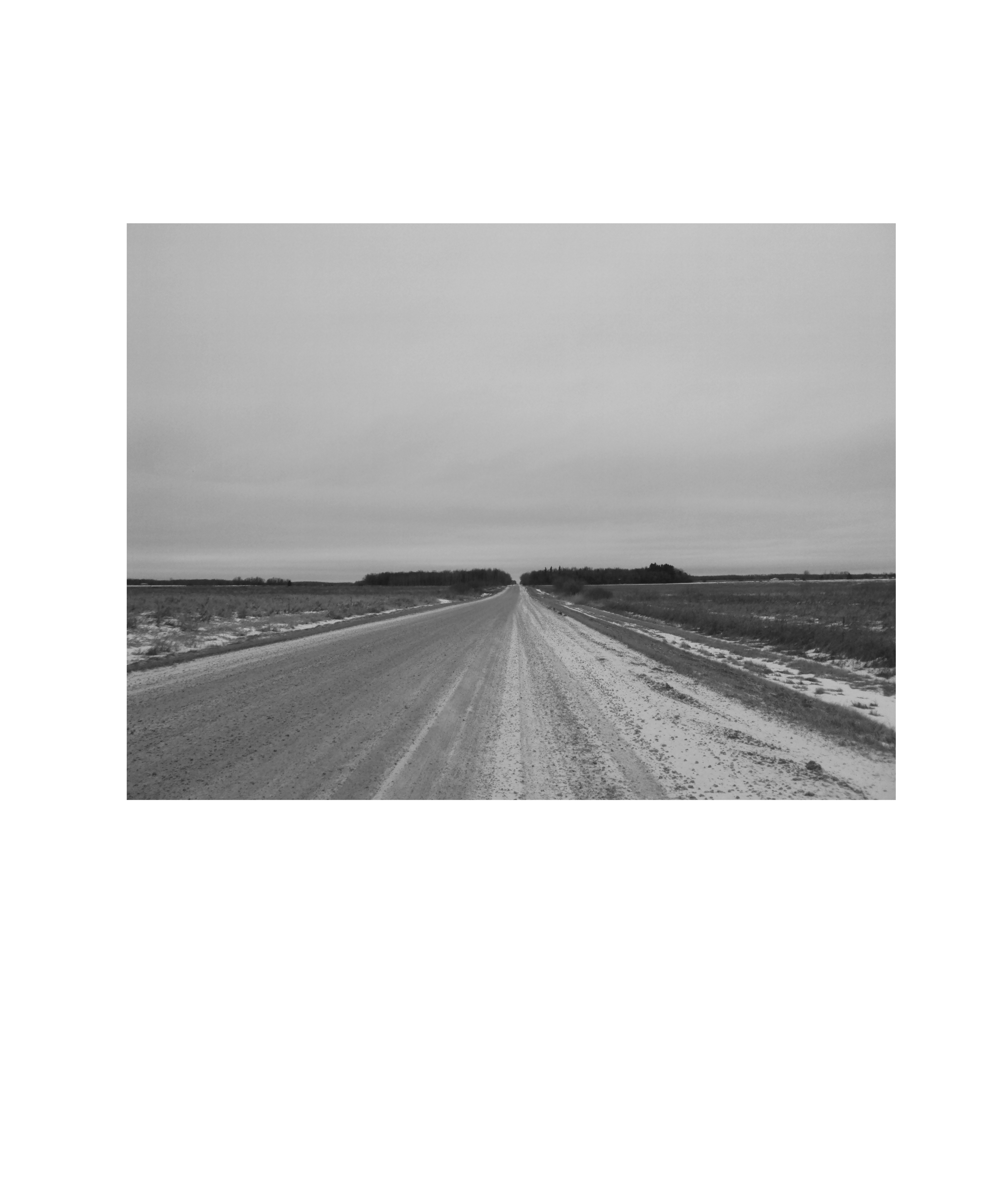 photograph of a country road
